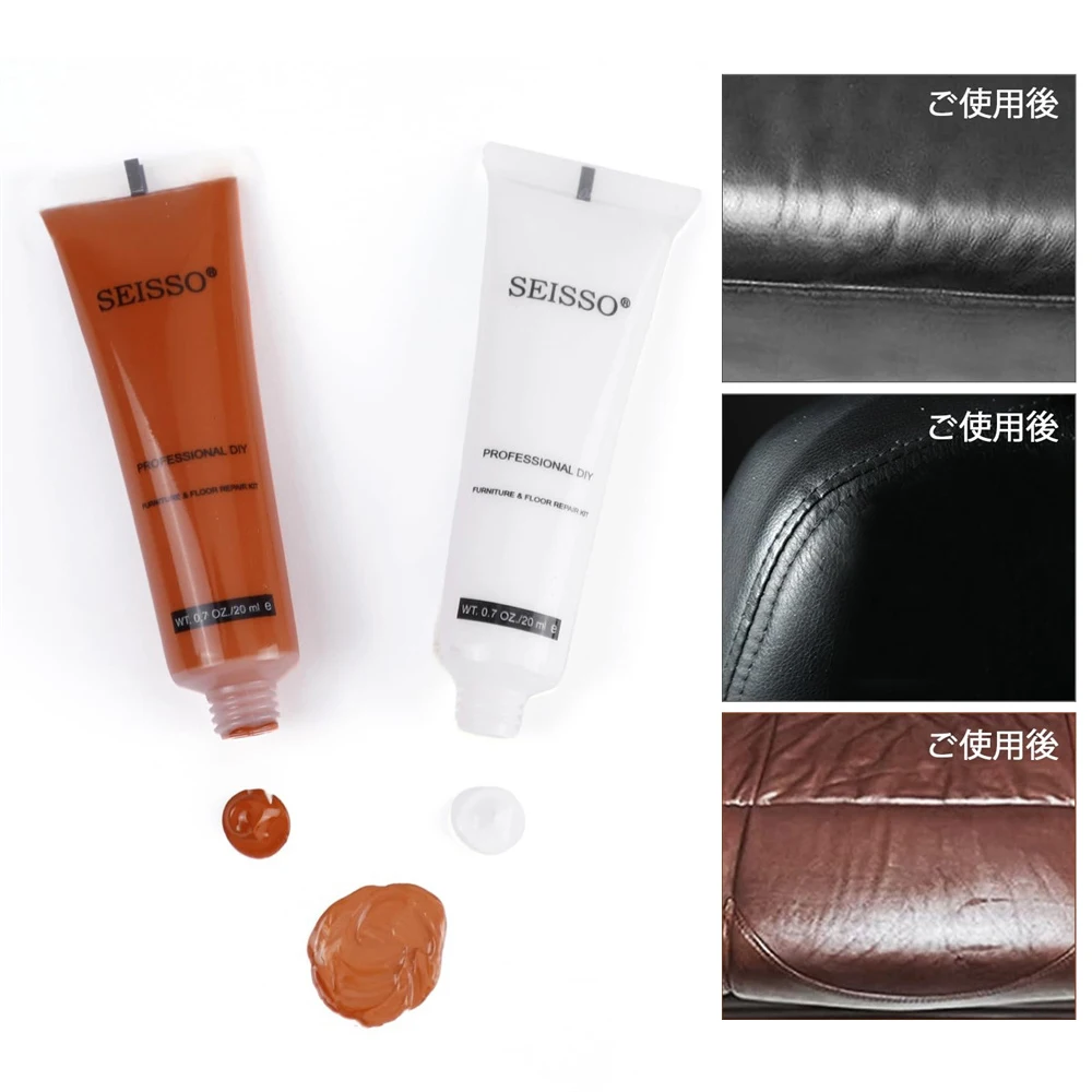 20ml Black Leather Repair Cream-Fix Scratches/Fading/Stains for Sofas Bags Jackets Wallets & Smooth/Synthetic Leather Care
