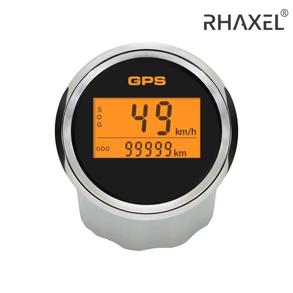 

Водонепроницаемый цифровой GPS Спидометр Rhaxel, 52 мм, 85 мм, 0-999 узлов, км/ч миль/ч, одометр, пробег с подсветкой 8 цветов, 9-32 в