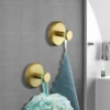 Silver Suction Cup Hooks for Shower, Removable Towel Hooks for Bathroom Kitchen, Heavy Duty 15 LB Capacity, No Drill Installatio 5
