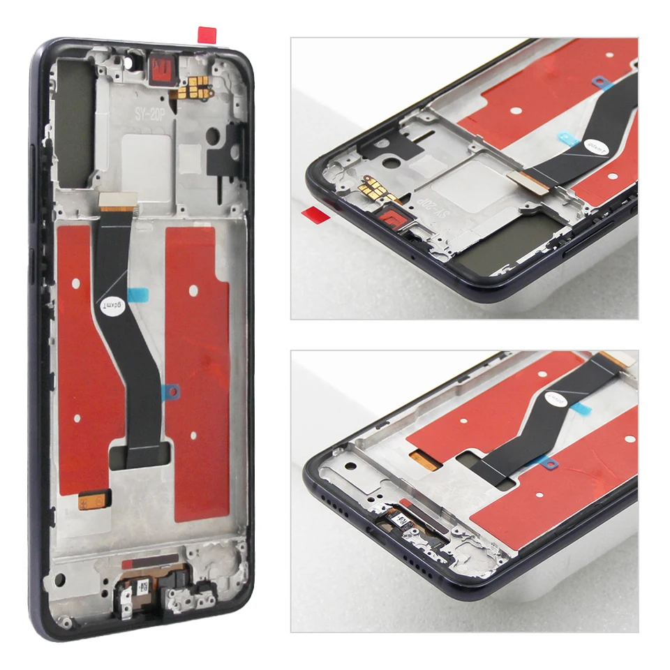 Écran TFT pour Huawei P20 Pro Écran LCD de Remplacement pour Huawei P20 Plus Écran Tactile et numériseur CLT-AL01 CLT-L29 avec câble pour capteur d'empreintes digitales 6,1 Pouces (Noir avec Cadre