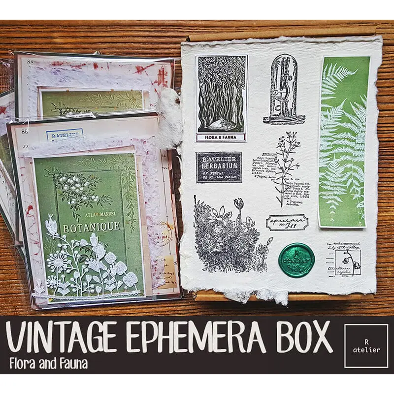 Scrapbooking Supplies Flower Stickers Vintage Journal Flora Fauna Diary Decoration Journaling Material Gift