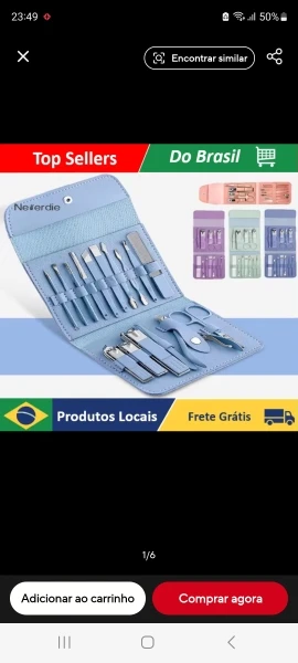Kit c/ 16 Pçs Cortador De Unhas Conjunto De Ferramentas Em Aço Inoxidável Com Bolsa Dobrável - Neverdie Store photo review