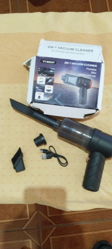 Aspirador de coche inalámbrico de 120W, aspirador portátil de mano inalámbrico para polvo, aspirador de alta potencia para el hogar, la Oficina y el coche photo review