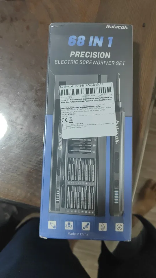 68 IN 1 Precision Electric Screwdriver Set 5 Levels Adjustable Comes Fill Light Professional Mobile Phone IPad Repair Tool photo review