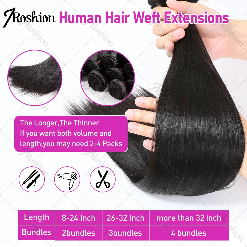 Brazilian 30 40 Inch Raw Virgin Unprocessed Human Hair Extensions Bone Straight 3 4 Bundles Double Weft Bulk Braiding Hair human hair extensions