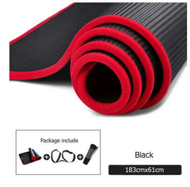 183*61*1cm NBR Yoga Mat Central European Men Fitness Exercise Beginner Yoga Mat Thicken Wide Lengthen Non-slip Sports Home yoga mat yoga fitness equipment