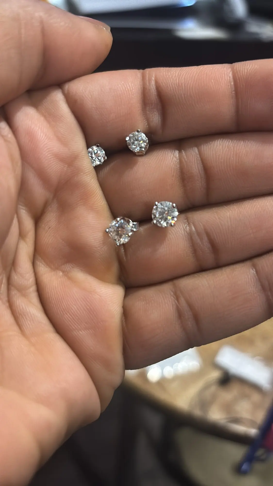 Moissanite Ear Stud Earrings photo review