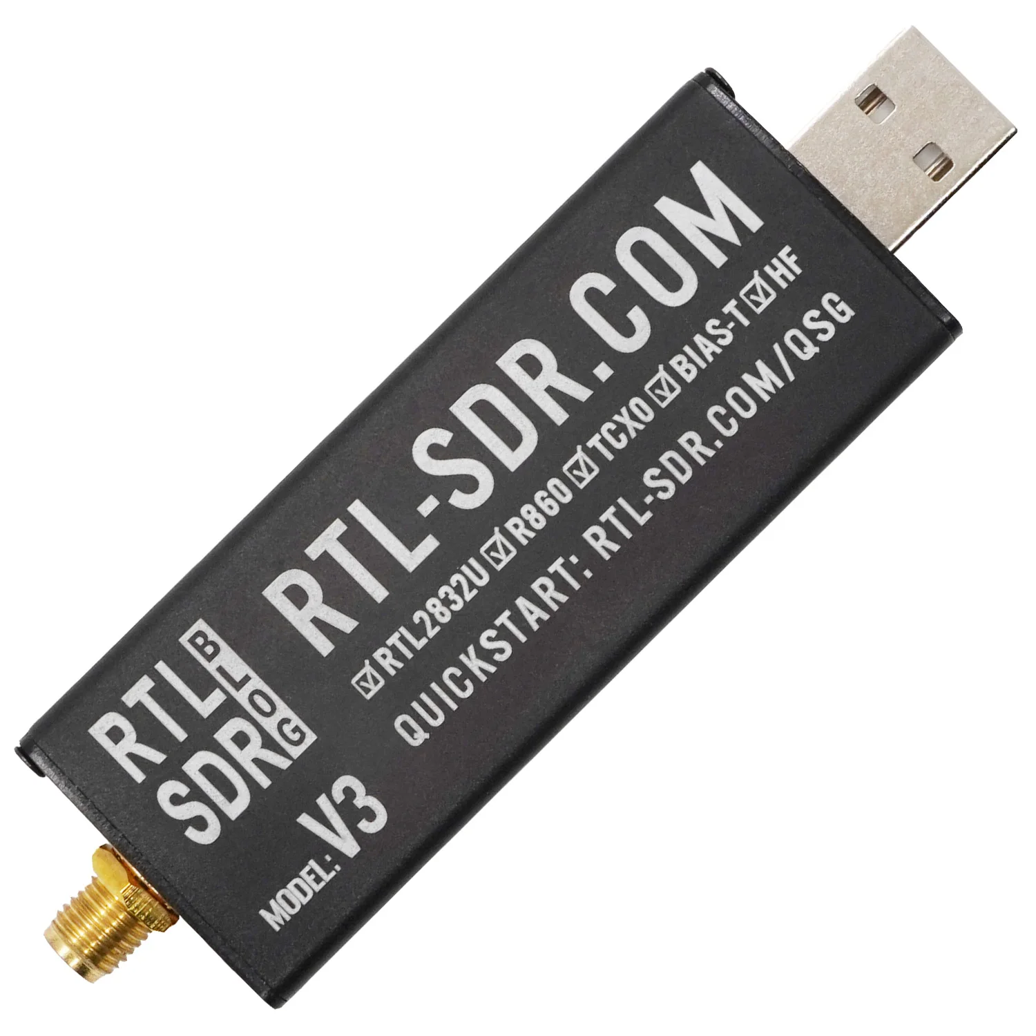 Software Defined Radio RTL-SDR Blog RTL SDR V3 R860 (R820T2) RTL2832U 1PPM TCXO SMA Dongle Only