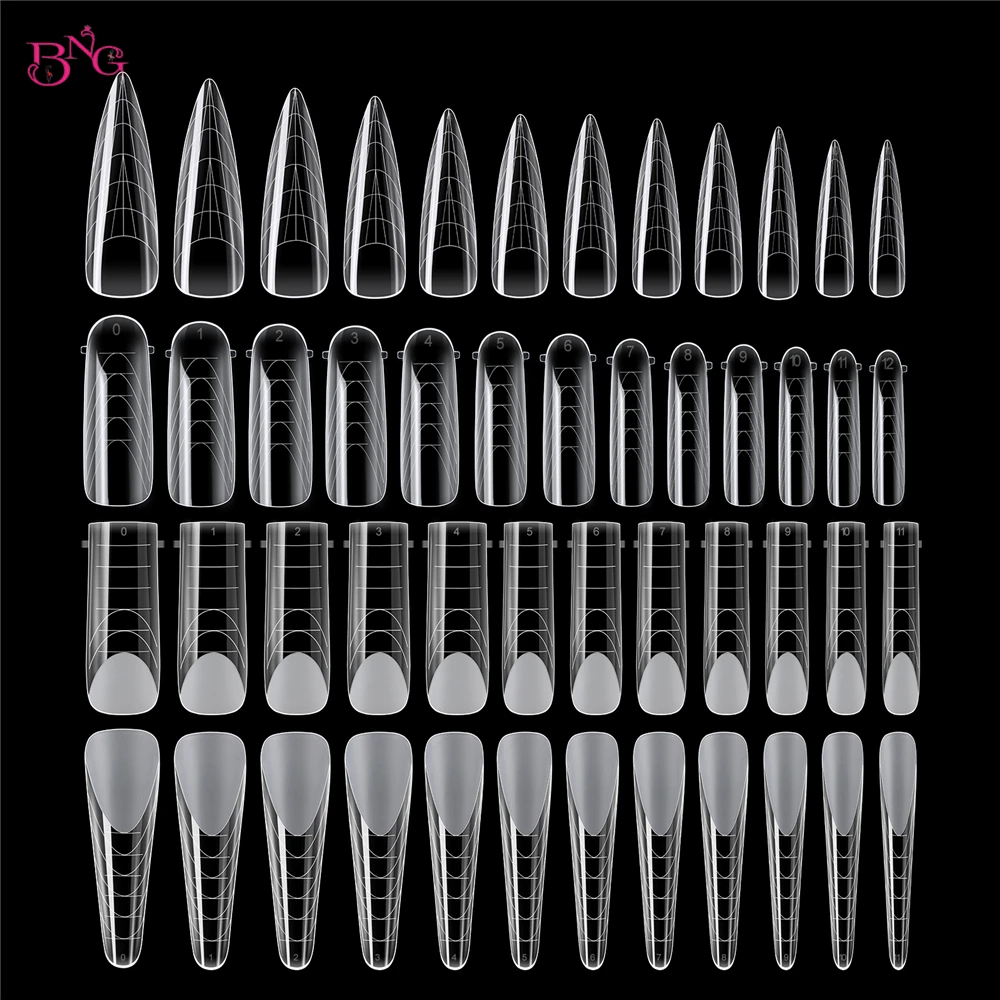 98/120PCS Dual Forms Nail Gel Molds for Nail Extensions