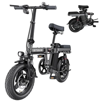 Vélo Électrique Pliable ENGWE Pour Adultes Et Adolescents, Vélo Électrique Urbain 14" Avec Pneus Larges, Mini Vélo Électrique Avec Moteur 350W, Batterie Amovible 48V 10AH, Vitesse Max 32 Km/H, Autonomie 60 Km
