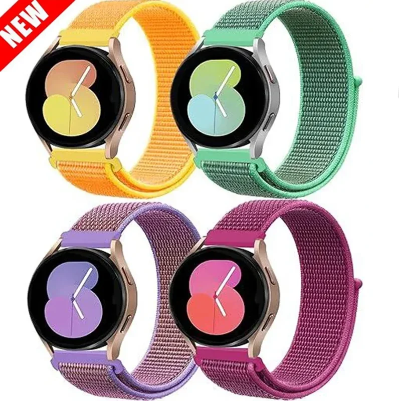 

Ремешок нейлоновый для Samsung Galaxy Watch 6/5/pro/4/Classic/active 2, спортивный браслет для huawei gt 2/e/3, 43-47-44 мм, 20 мм/22 мм