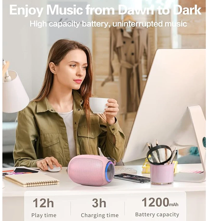 Bluetooth Speakers, A66 Wireless Speakers,5W Portable Wireless Speakers with Clear Sound,Multi Playing Modes