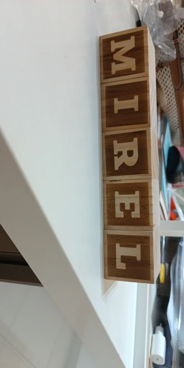 Custom Wooden Name Blocks - Nursery and Baby Shower Party Gifts photo review