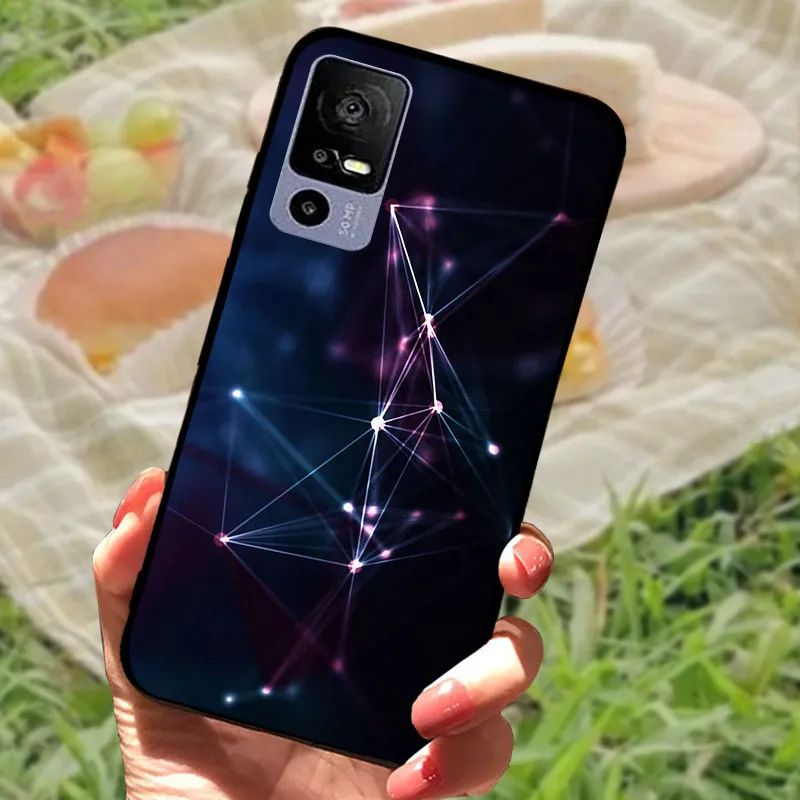 Sleek Black Shockproof Soft TPU Phone Case - Elegant Fashionable Protection