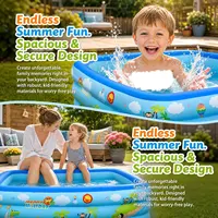 Piscine gonflable rectangulaire grande taille pour extérieur, piscine en PVC portable hors sol pour jardin, patio 3
