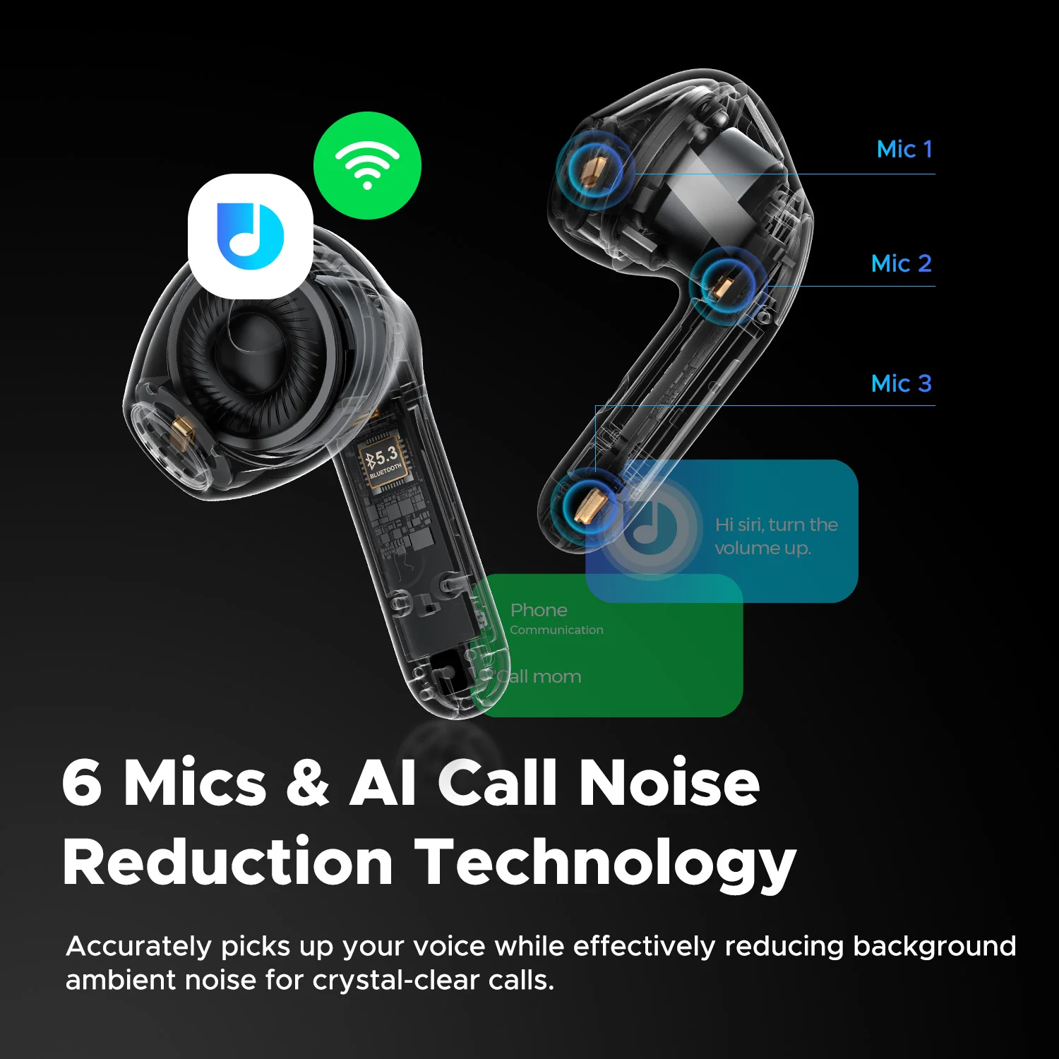SoundPEATS-auriculares inalámbricos Air4 Lite, cascos con Bluetooth 5,3,  Audio de alta resolución, IA, reducción