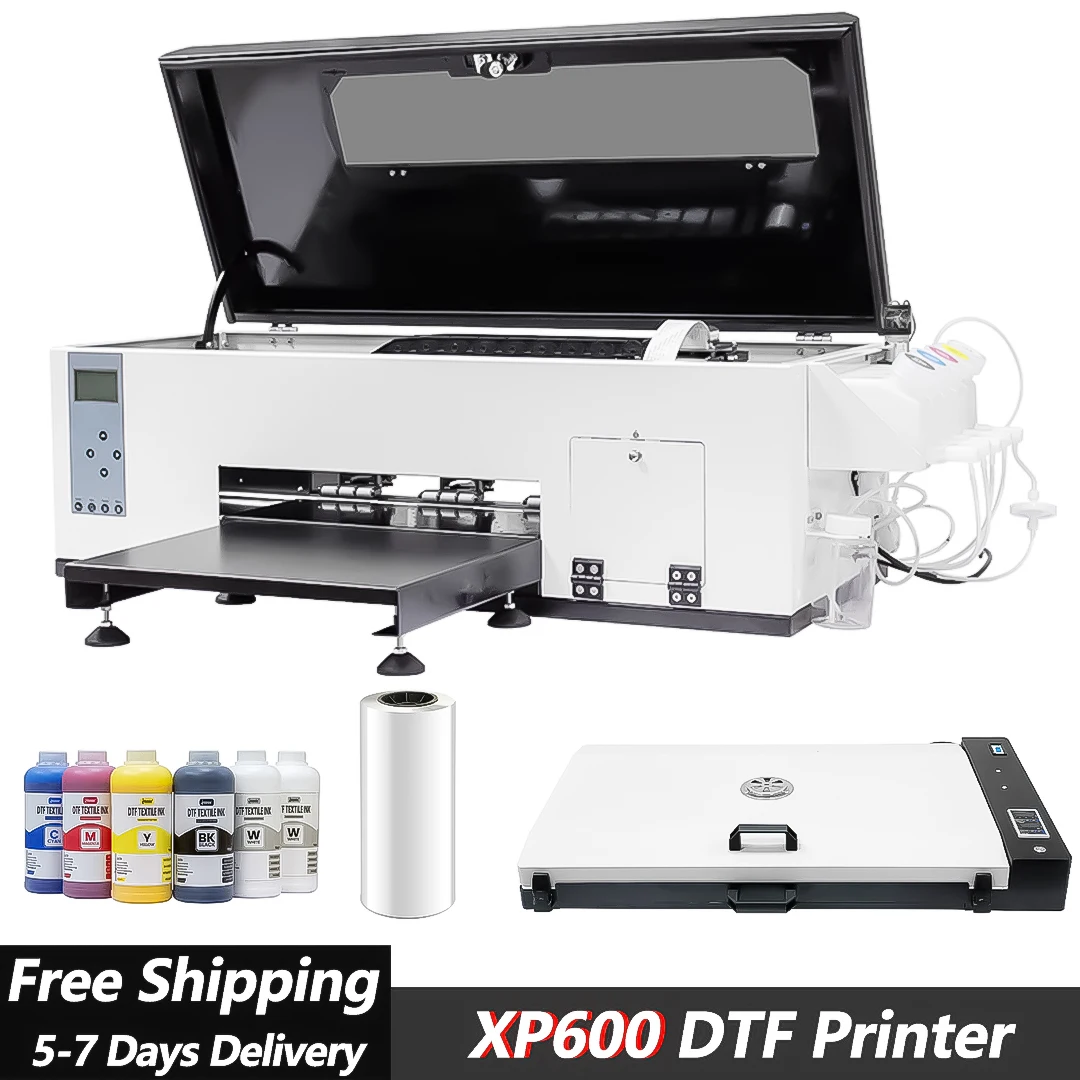 

DTF Printer A3 XP600 Transfer Printer with Roll Feeder Direct to Film Print Preheating T-Shirt Printing Machine for DIY Fabrics