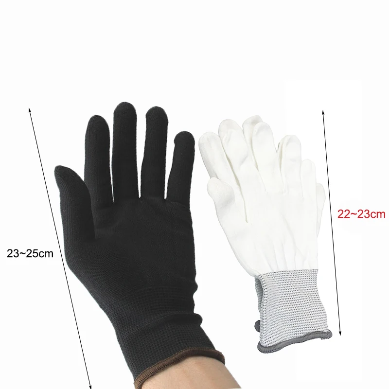 TOFAR 5/20 Pairs Vinyl Wrap Gloves Nylon Anti-Static Window