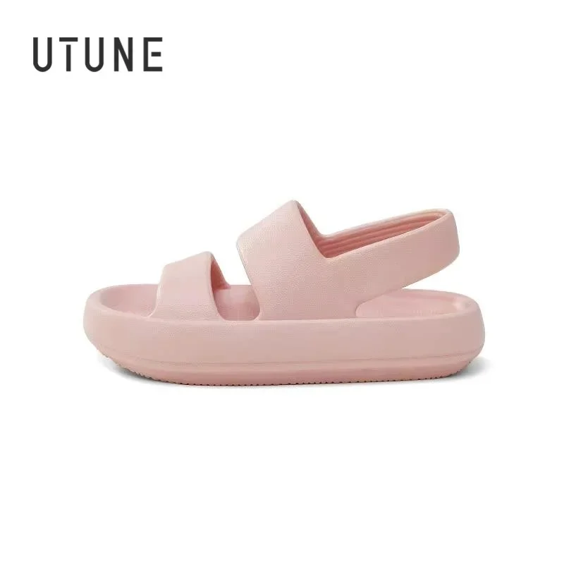 Women Sandals Summer Platform Shoes Beach Outside EVA Slides Slippers Men Soft Thick Sole Non-slip Indoor Plus Size 42 43