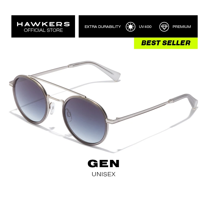 HAWKERS Gafas de sol Grey GEN para hombre y mujer, unisex. UV400. Producto diseñado en los hombres gafas de sol| -