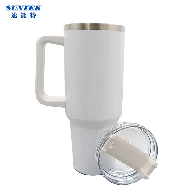 40oz Sublimation Blanks Tumblers Handle Stainless Steel Coffee Thermal Cups  40 oz Insulated Travel Mugs Drinkware Bulk Wholesale - AliExpress