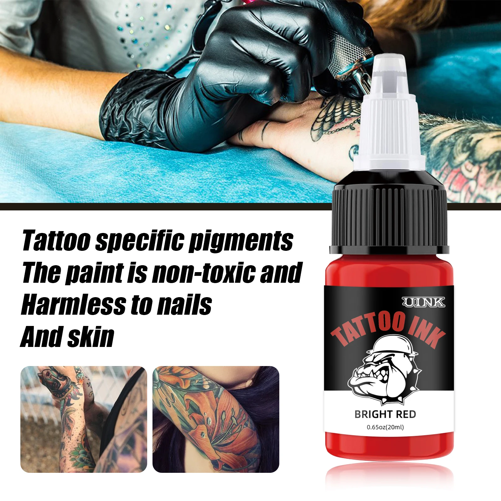 UINK Tattoo Ink Set 20ml/0.65oz Tattoo Pigment Professional Ink Kit tattoo supplies Small Particle Pigment for Artist tattoo ink tattoo ink pigment tattoo ink kit
