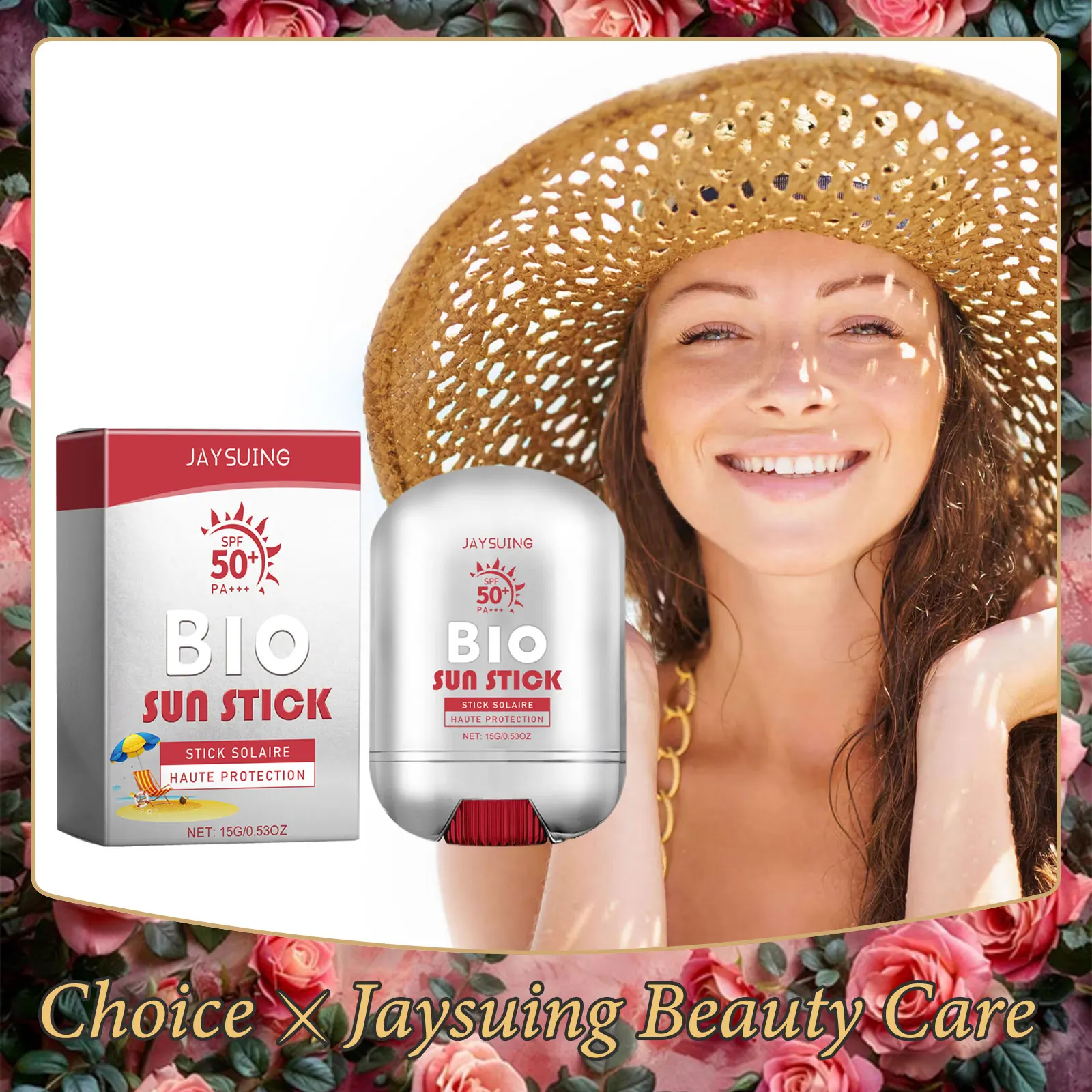 UV Sunscreen Stick Spf 50 Anti Oxidant Oil Control UV Protection Sunstick Refreshing Solar Blocker Waterproof Sunblock Stick 15g