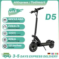 Trottinette électrique adultes TODIMART D5, 48V 10.4AH, 24km/h, autonomie 30-40km, double suspension à ressort, pneus 10 pouces 1