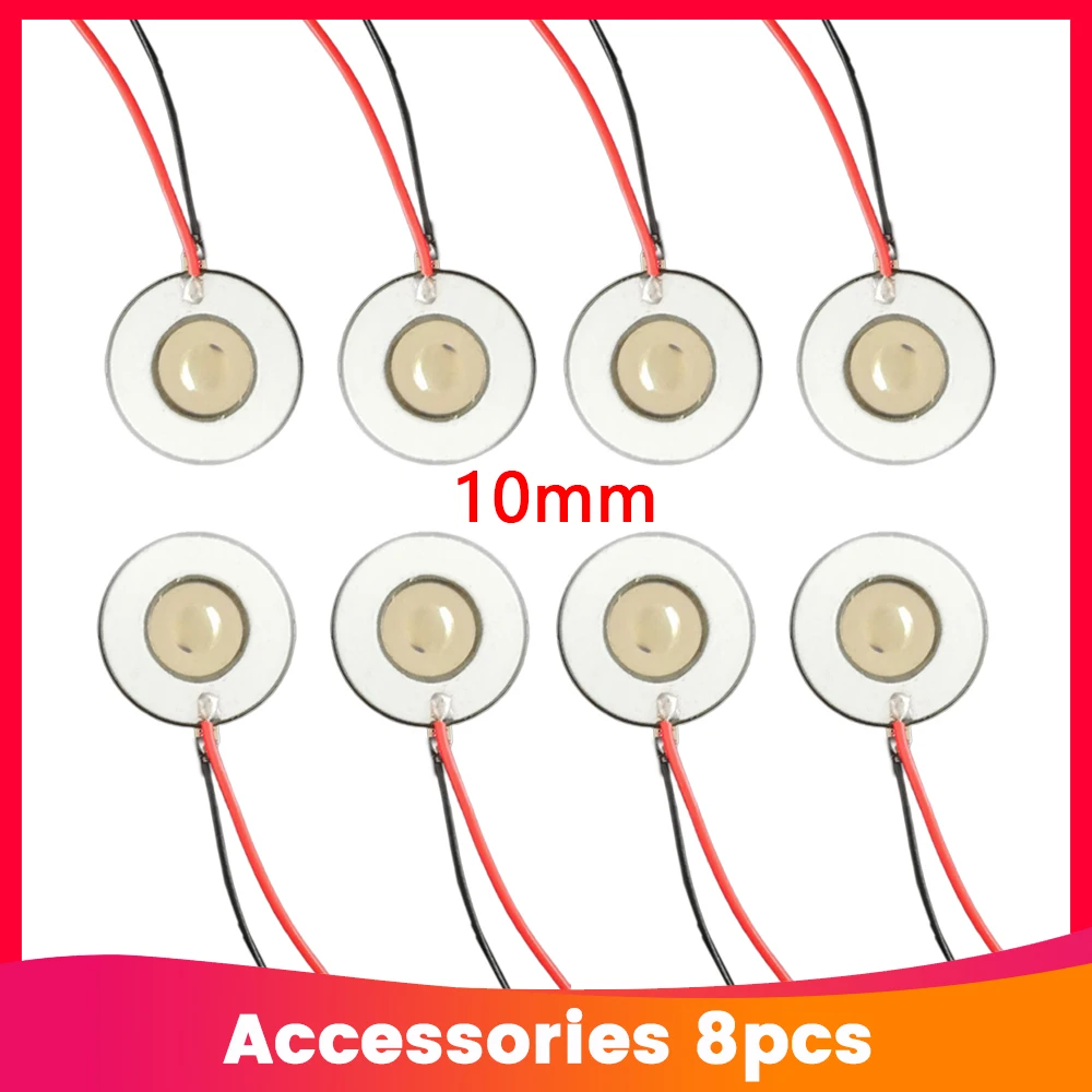 Description Picture 2 of item8Pcs High-end Multiple Usage 10mm Ultrasonic Mist Maker Fogger Atomizing Transducer Atomizer Film Plate Ceramic Humidifier Parts
