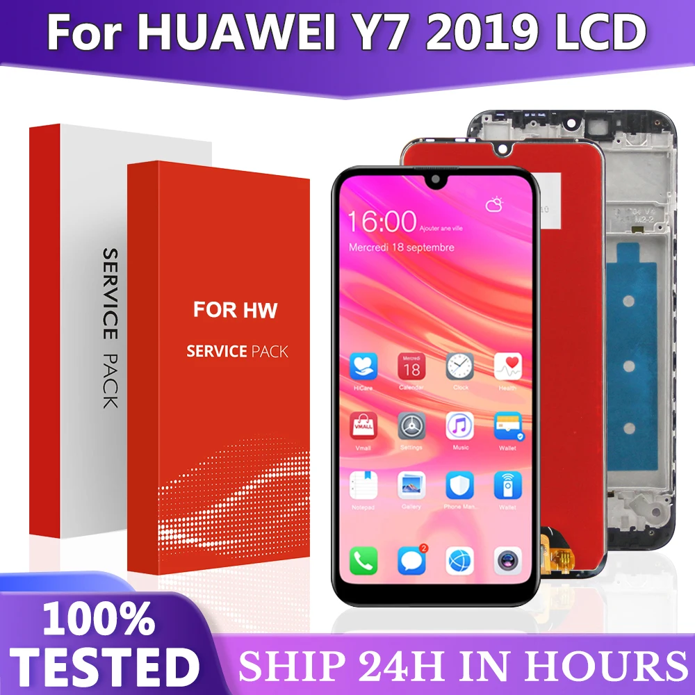 Qualità Aaa Per Huawei Y7 2019 Lcd Dub-Lx3 Dub-L23 Dub-Lx1 Display Touch Screen Digitizer Assembly Per Huawei Y7 2019 Lcd