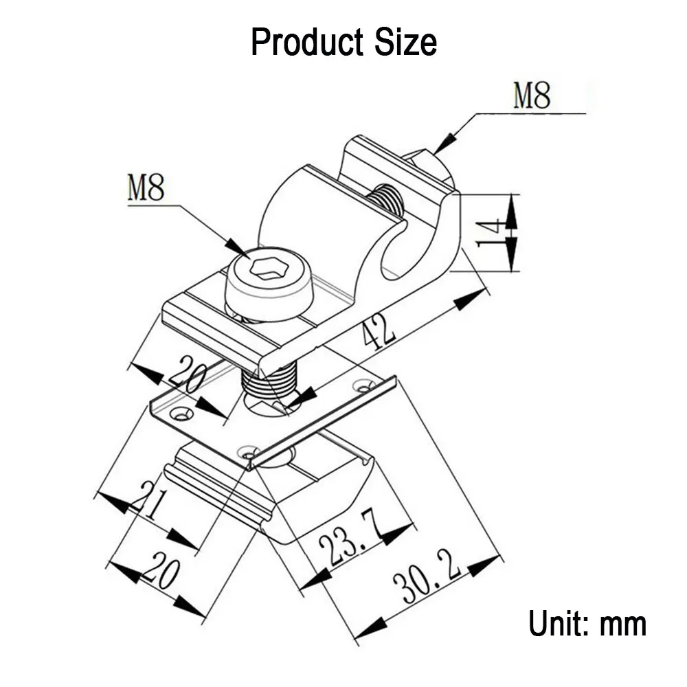 Solar Grounding Lug Solar Panel Bracket Grounding Clamps Photovoltaic System Mounting Clip For Roof Lightning Protection solar panel mounting set