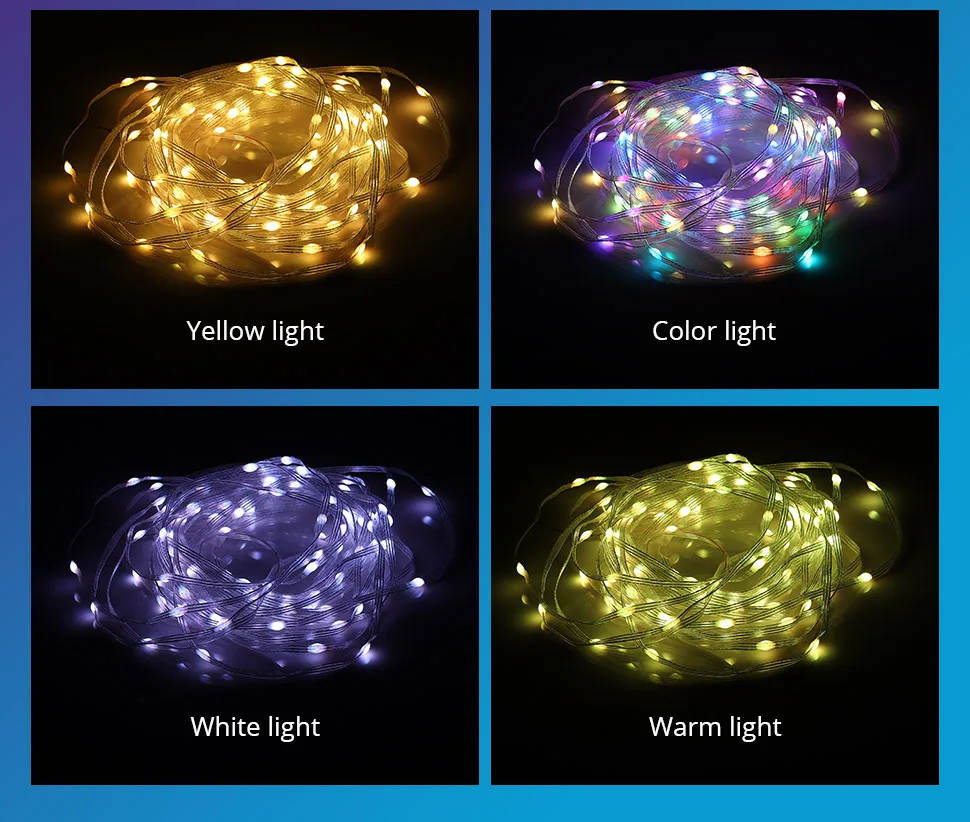 BLE RGB Fairy String Light for Christmas Tree Party 5m 10m Dreamcolor LED Strip