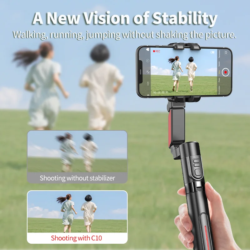 Selfie Stick Tripod With Gimbal And 360 Degree Face Tracking_voghion.com