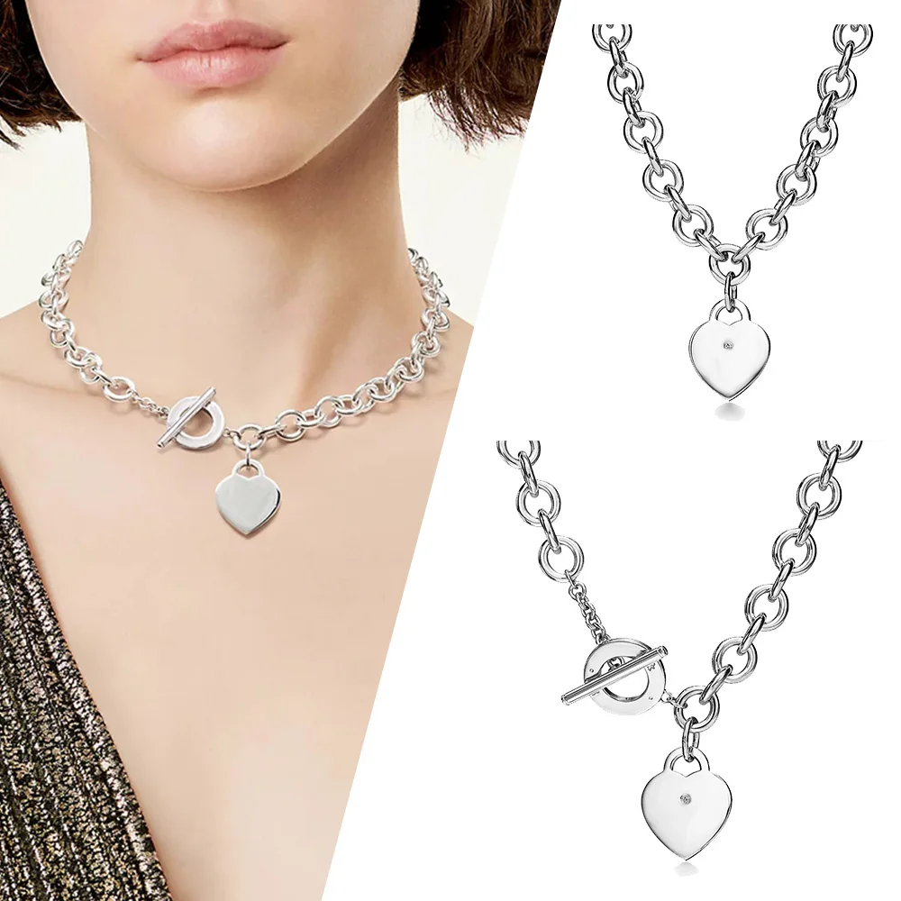 

Return to Tiff 2024 Classic Heart Necklace Set with Zircon Advanced Fashion Jewelry Women's Necklace