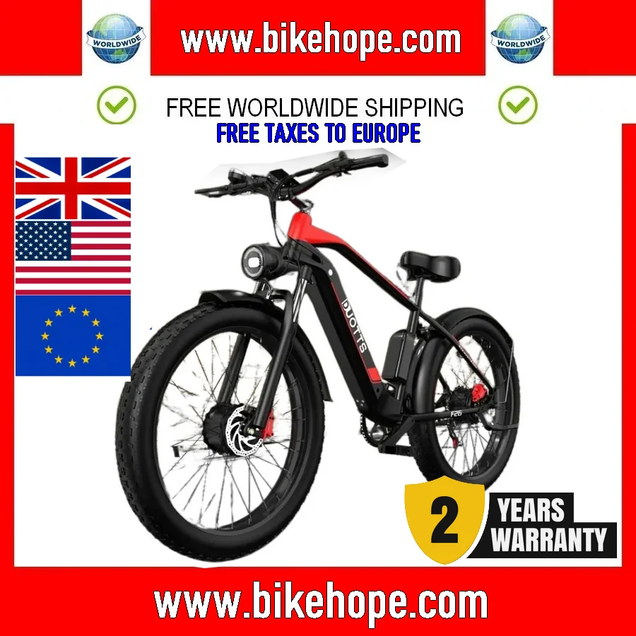 

2024 EU stock electric bicycle,LG-20AH battery, 750W*2 dual motors, 26*4.0 fat tires, off-road mountain electric bicycle, 100km