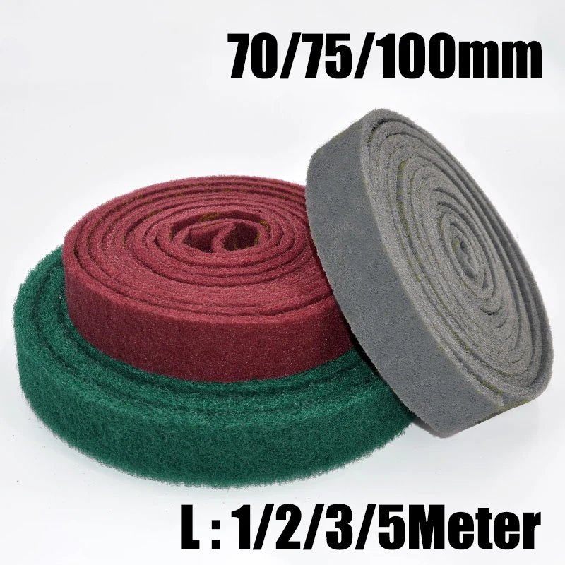 플록 산업용 연마 수세미 패드 롤, 브러시 천 청소, 70mm, 75mm 