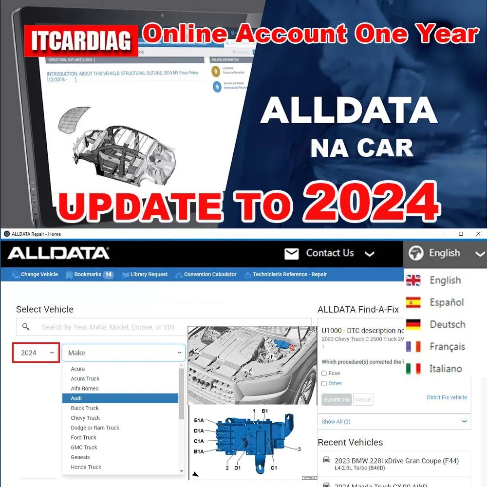 

Alldata 2024 Online Account All Data One Year Auto Repair Software for Car Truck 12 Month Auto Data Repair Diagram Udpate Online