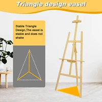 1.5m Artist Easel,Portable Adjustable Wooden Sketch Easel Sketch Drawing For Artist Art Supplies Stand,A-Frame Easel 7