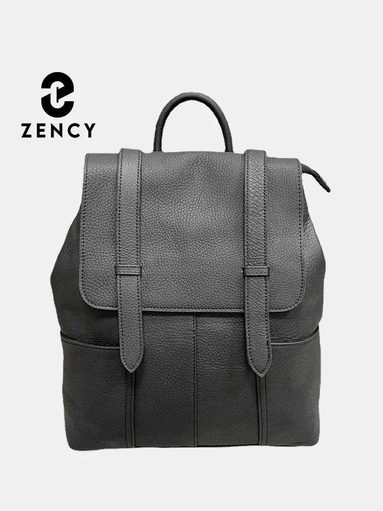 

Zency Soft Genuine Leather Vintage Ladies Backpack Female Rucksack For Girls Knapsack Travel Bag With Documents Hidden Pockets