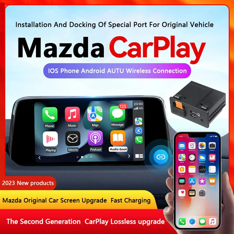 수량 5 PCS 무선 연결 Apple CarPlay 및 Android 자동 USB 어댑터 허브 Mazda 3 6 2 CX5