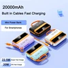 Mini Power Bank 20000mAh 22.5W Fast Charging Built in Cables Powerbank External Battery Charger for iPhone Samsung Huawei Xiaomi 1