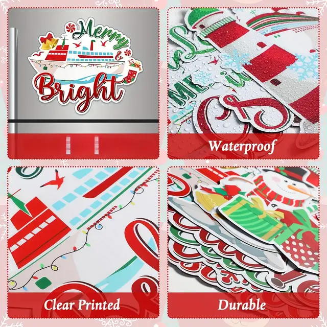 16PCS Christmas Cruise Door Magnets 5