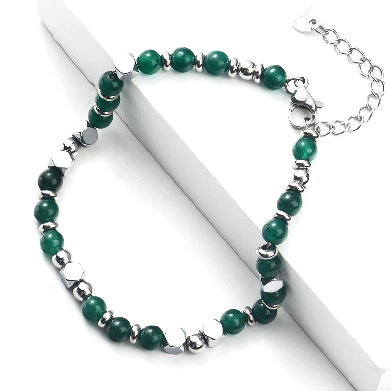 Elio Natural Stone Adjustable Size Handmade Stainless Steel Beaded Bracelet For Men High-End Men's Gifts