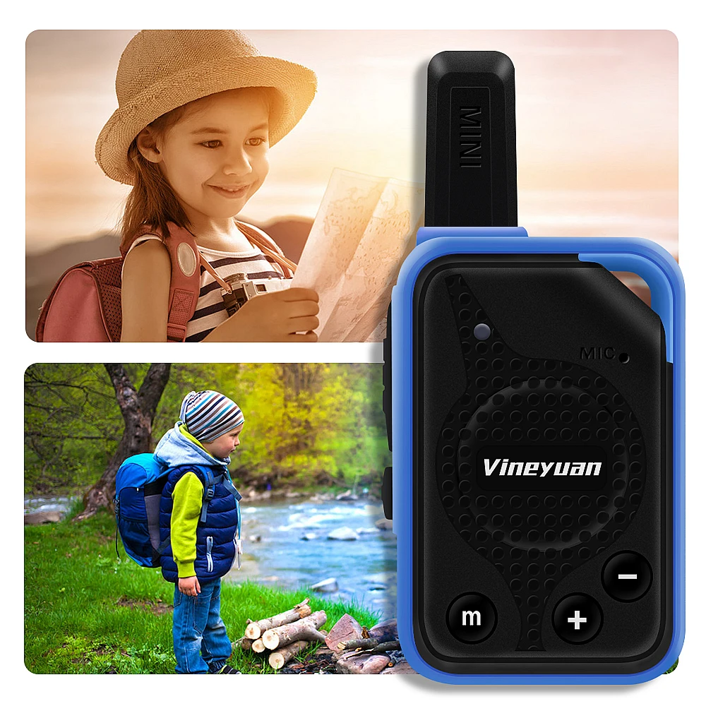 Nova Vineyuan Super Mini Walkie Talkie Crianças Presentes Brinquedos Rádio em Dois Sentidos 16 Canais cb Comunicador Scanner com Fone de Ouvido Peças - Image 6