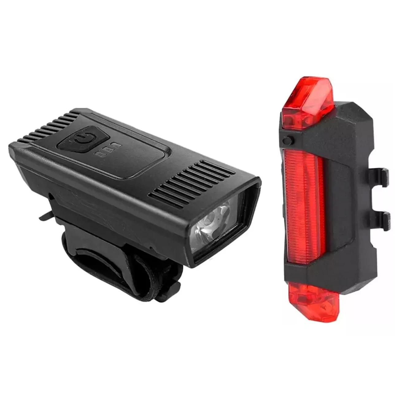 Kit Lampara Led Frontal Y Trasera Seguridad Bicicleta Bici Conduccion Nocturna Noche Proteccion