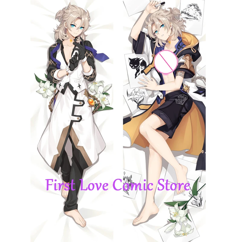 

Dakimakura Anime Pillow Case Genshin Impact Albedo Pillow Cover Halloween Christmas Decoration 2023