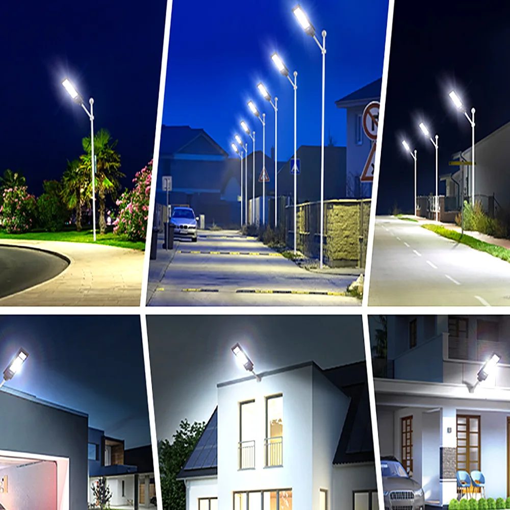 1000000LM Solar Street Lights with Motion Sensor Solar Outdoor LED Lamp IPX8 Waterproof Iron Lantern For Garden Garage led lamp solar garden lights led street lamp