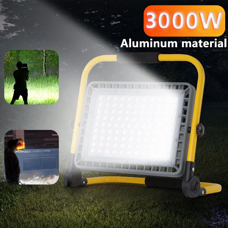 New Outdoor Solar Projector Aluminum High Power Ultra Bright Waterproof Portable Portable Portable Lamp For Emergency Lighting