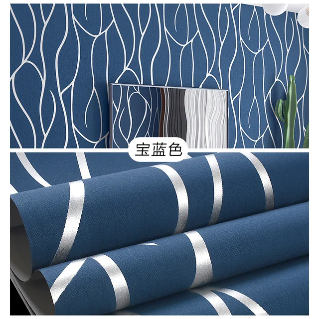 3D Behang Behangpapier Blauw Koffie Grijs Muurschildering Panel Woonkamer Slaapkamer Home Decoratie Huis Hotel Moderne Elegante| | AliExpress