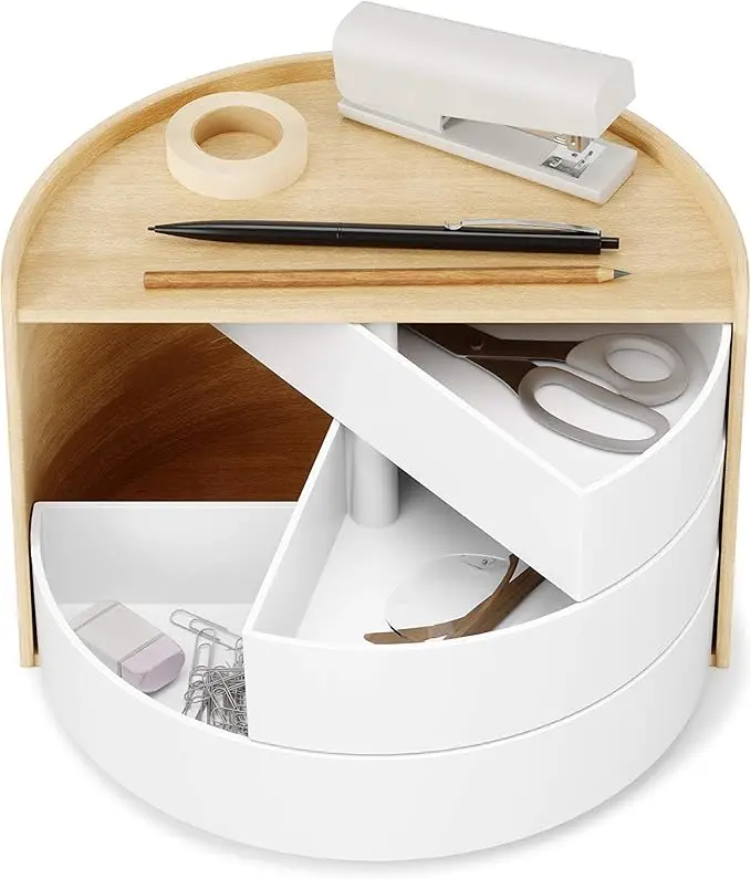 White/natural storage box. Simple and functional design, ideal for organizing small items. Stylish addition to any room decor. 2